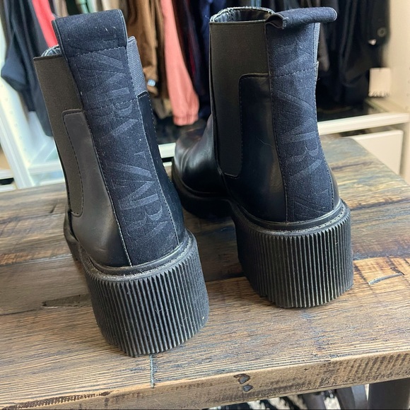 Zara low heel lug sole ankle boot - Picture 3 of 14